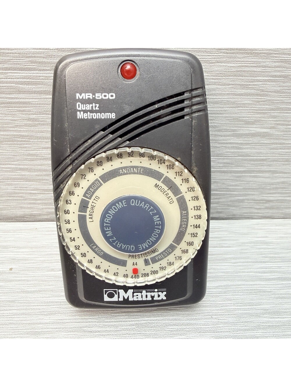 Vintage Matrix MR-500 Quartz Digital Metronome Black LED Headphone Jack Stand